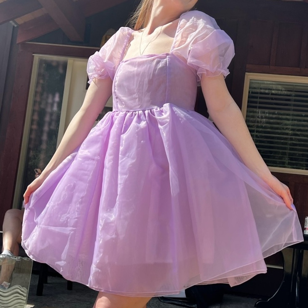 Purple Baby Doll Dress